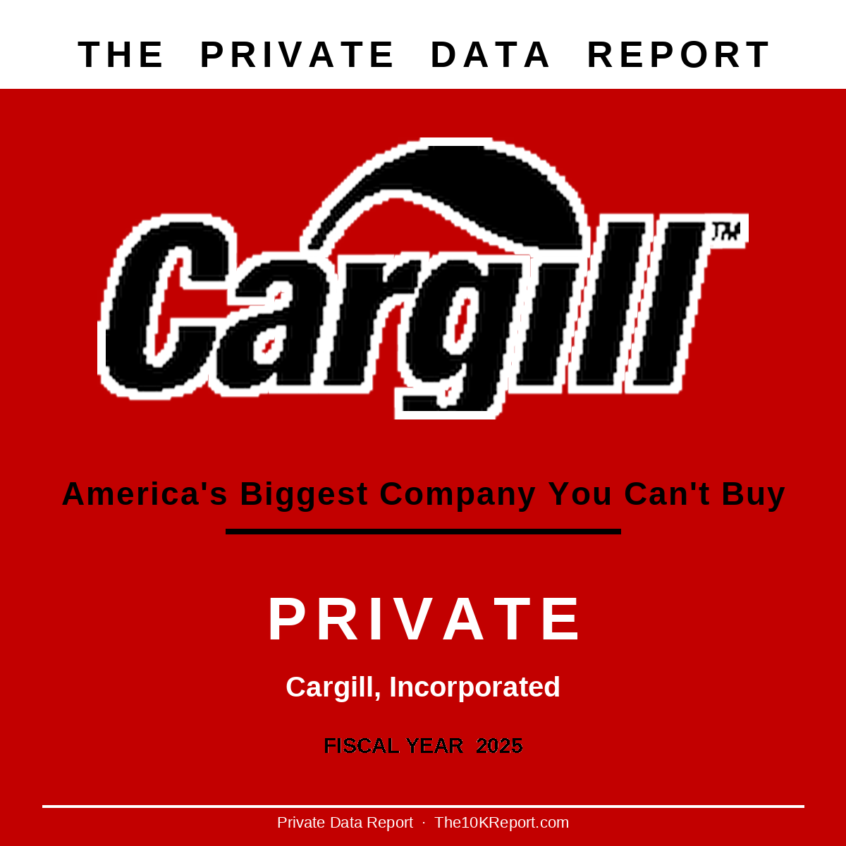 Cargill Private Data Report cover