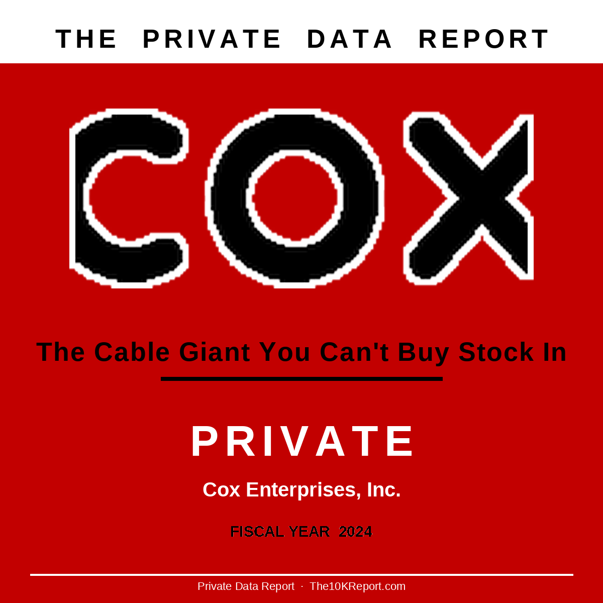 Cox Enterprises Private Data Report cover