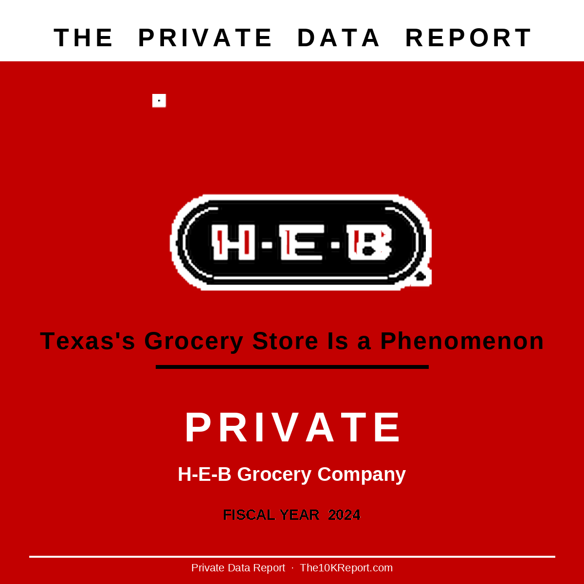 H-E-B Private Data Report cover