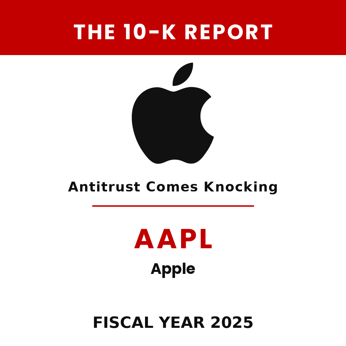 Apple 10-K Report cover