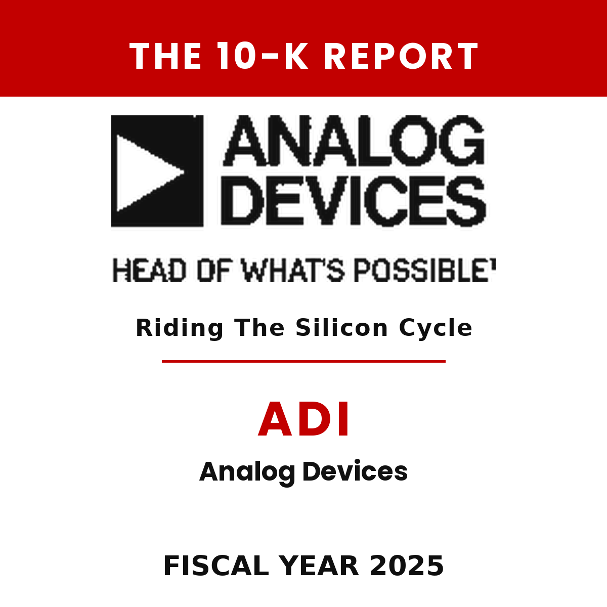 Analog Devices 10-K Report cover
