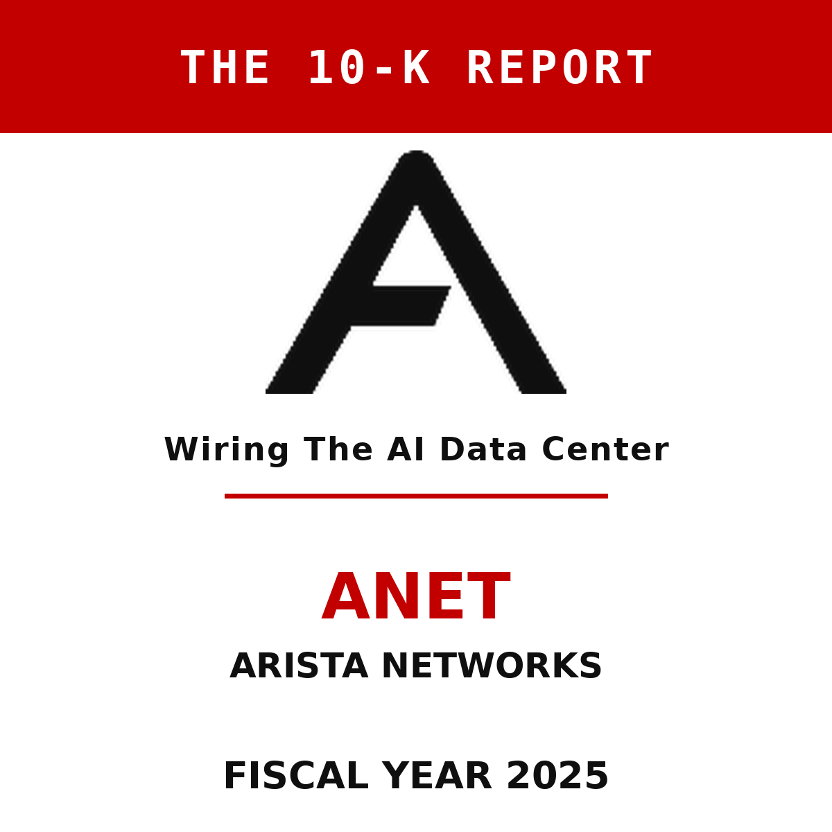 Arista Networks 10-K Report cover