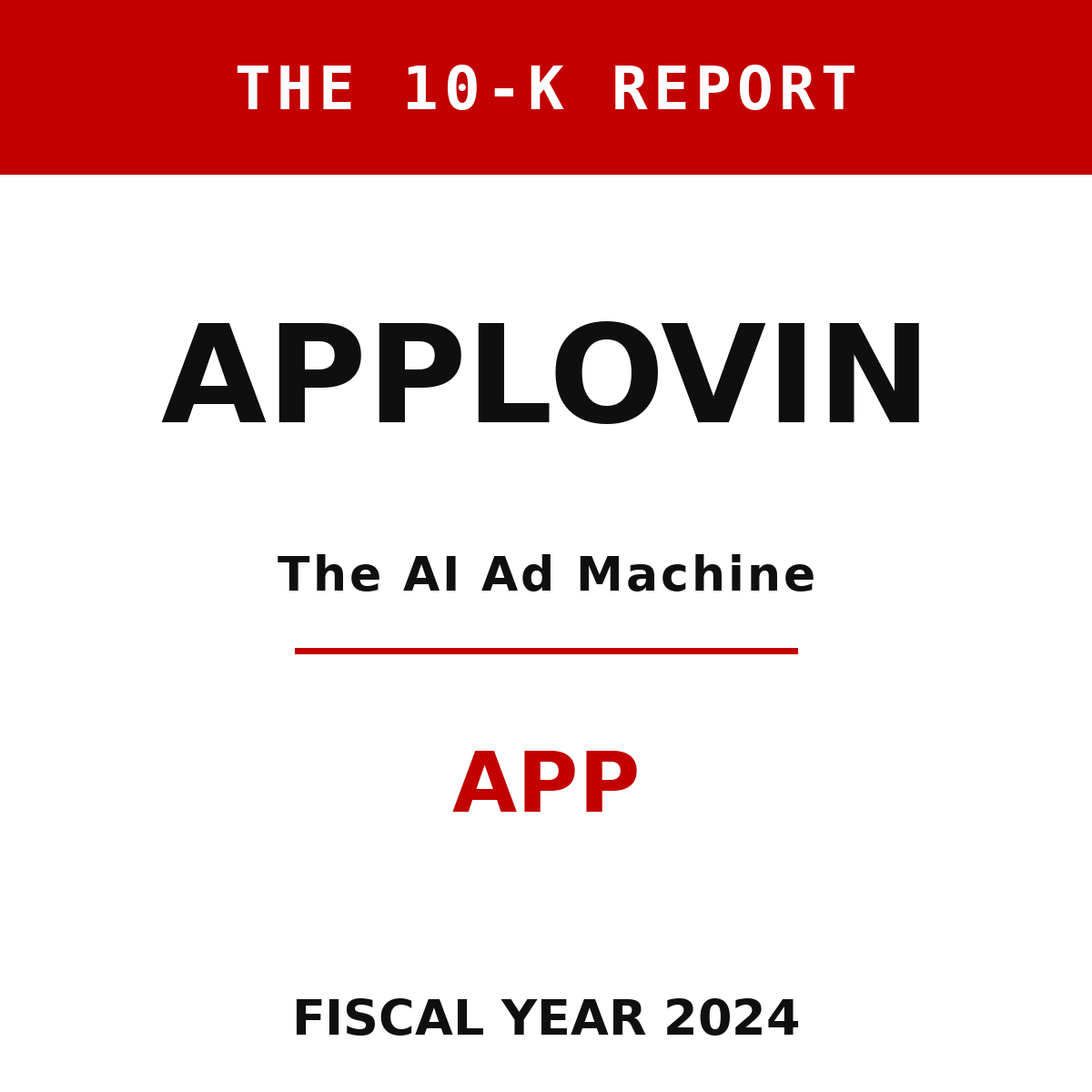 AppLovin 10-K Report cover