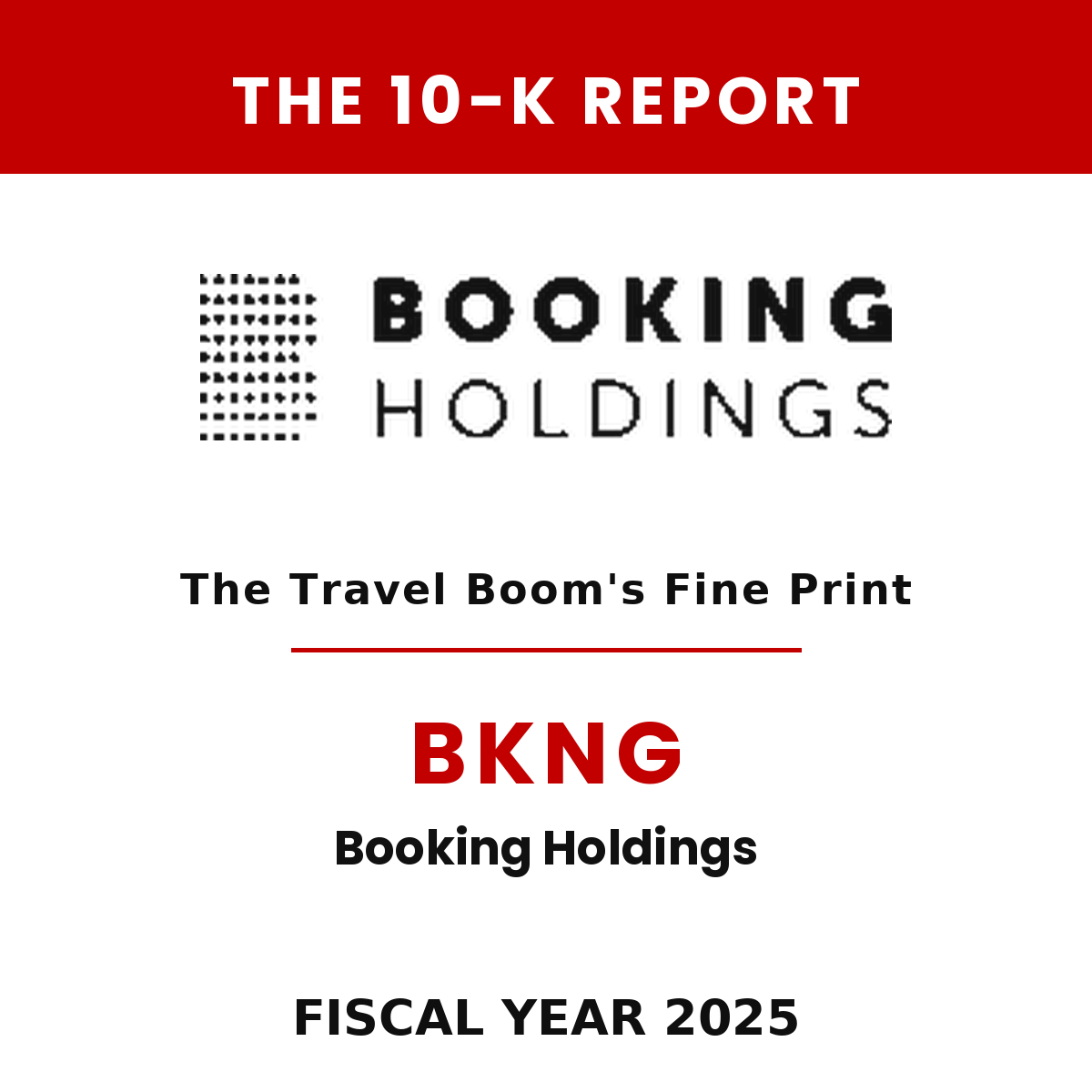 Booking Holdings 10-K Report cover