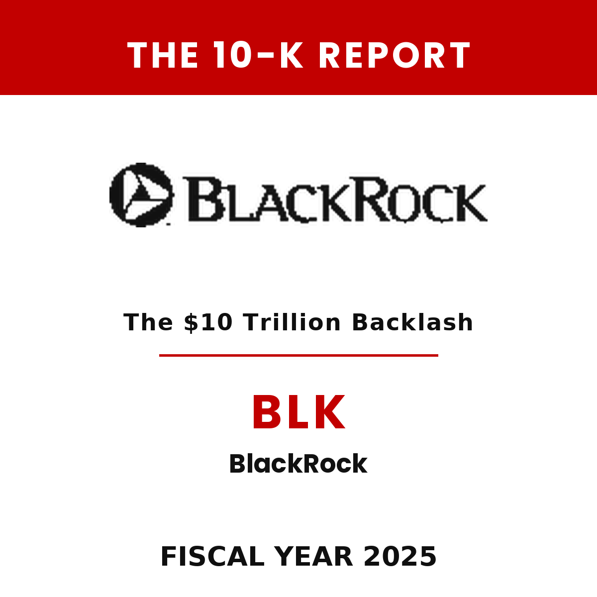 BlackRock 10-K Report cover
