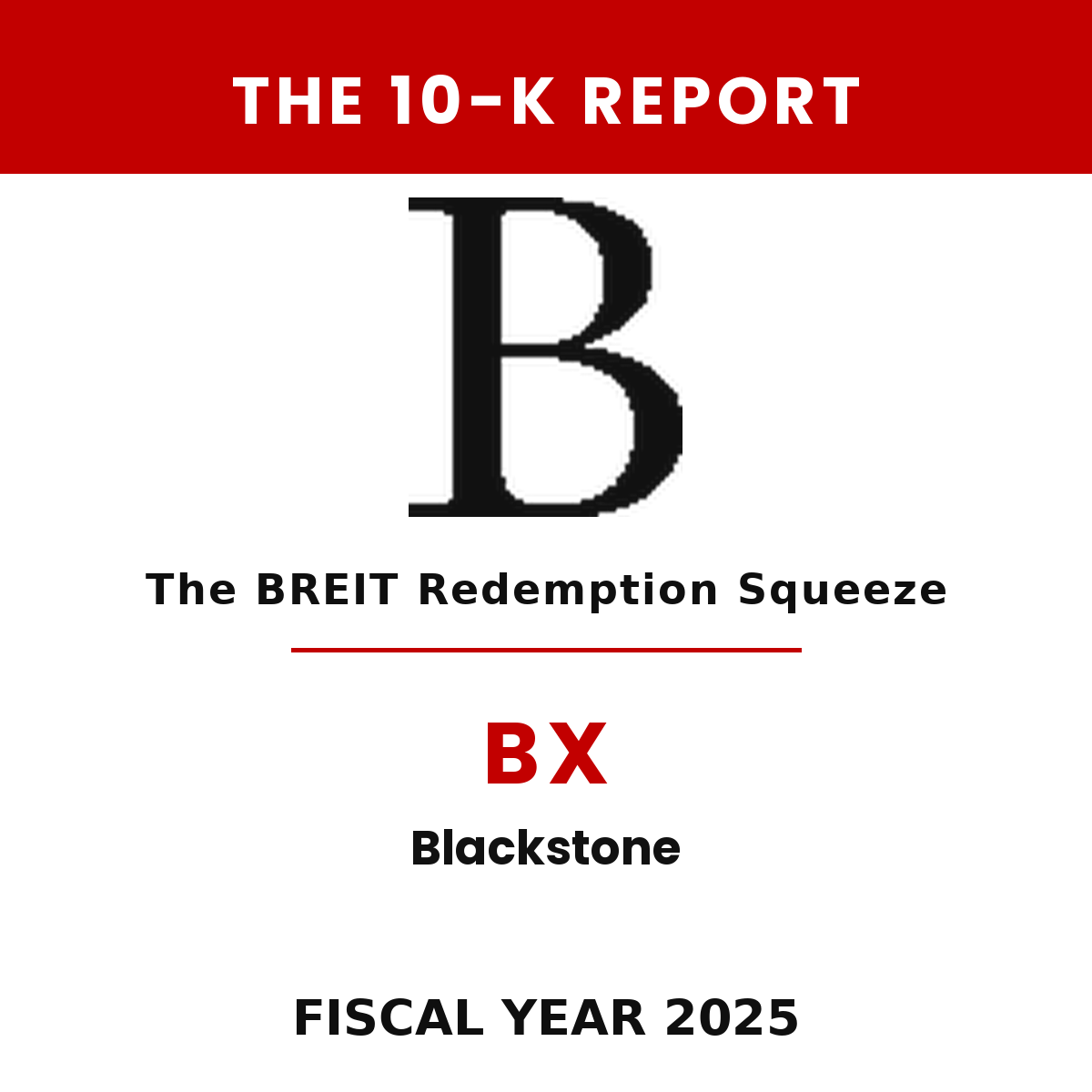Blackstone 10-K Report cover