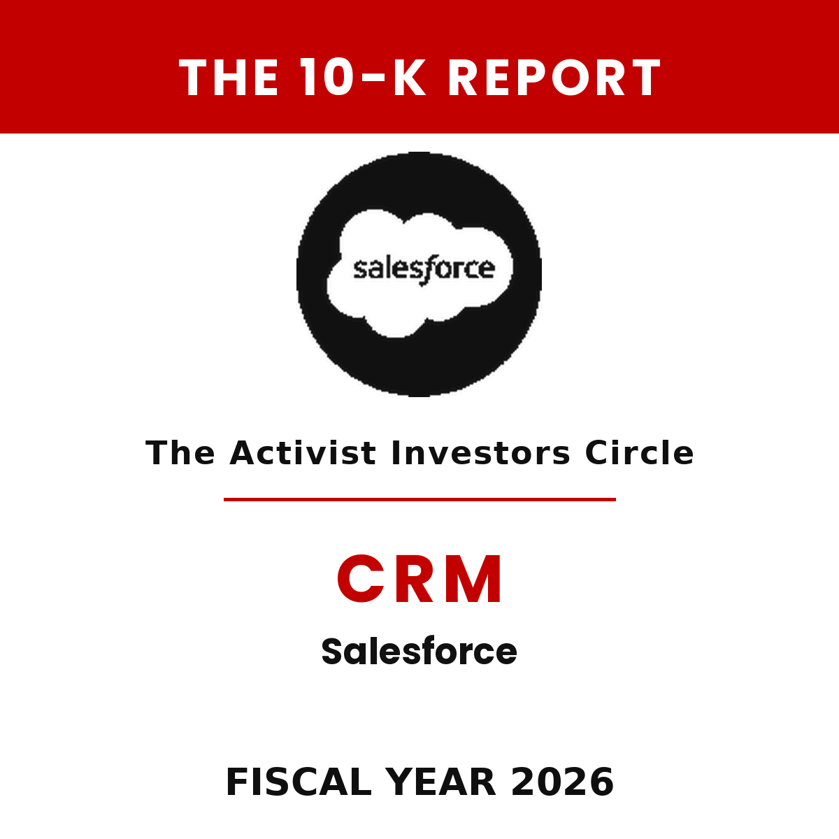 Salesforce 10-K Report cover
