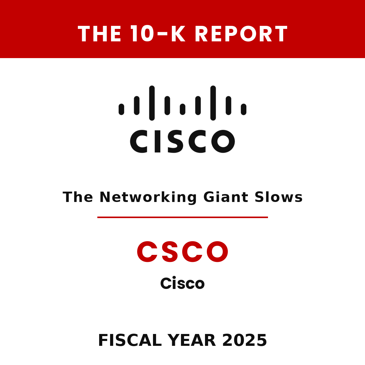 Cisco 10-K Report cover