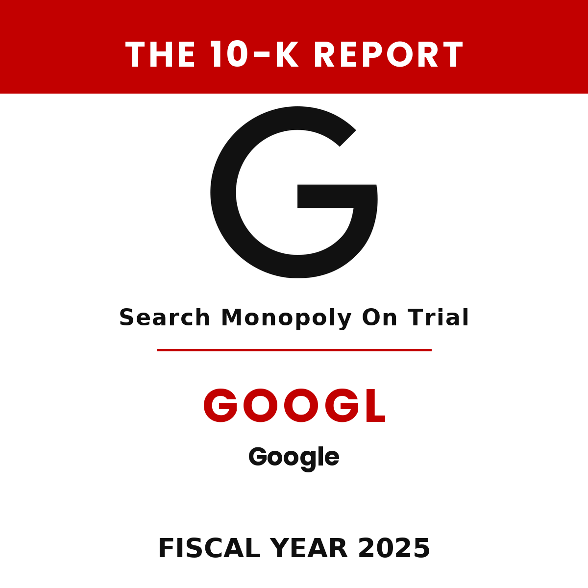 Alphabet (Google) 10-K Report cover