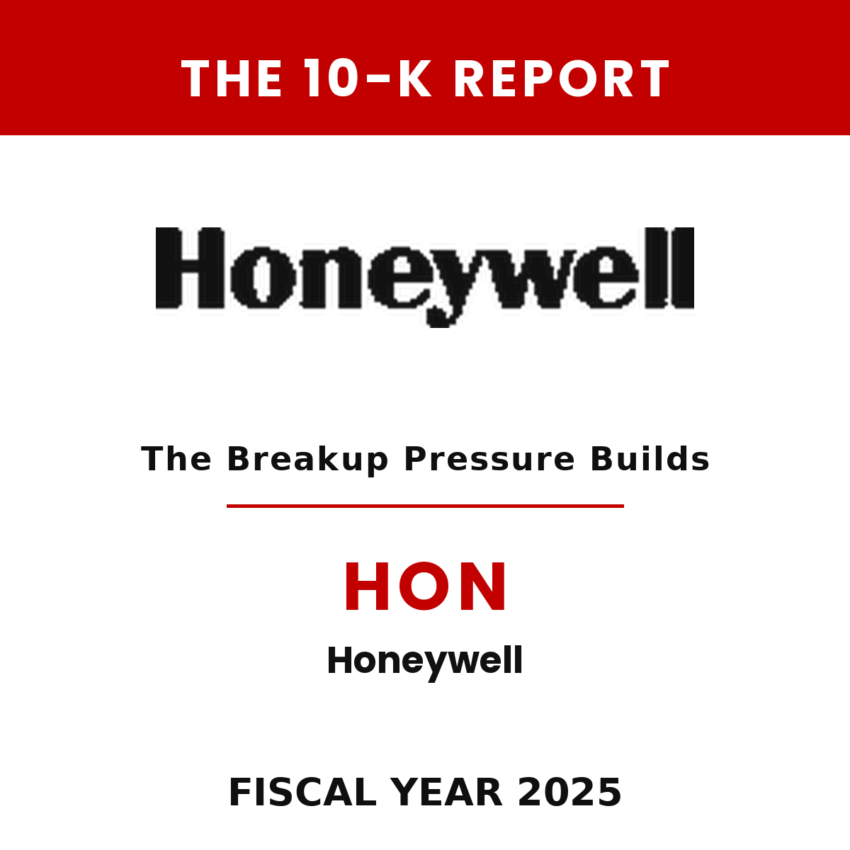 Honeywell 10-K Report cover