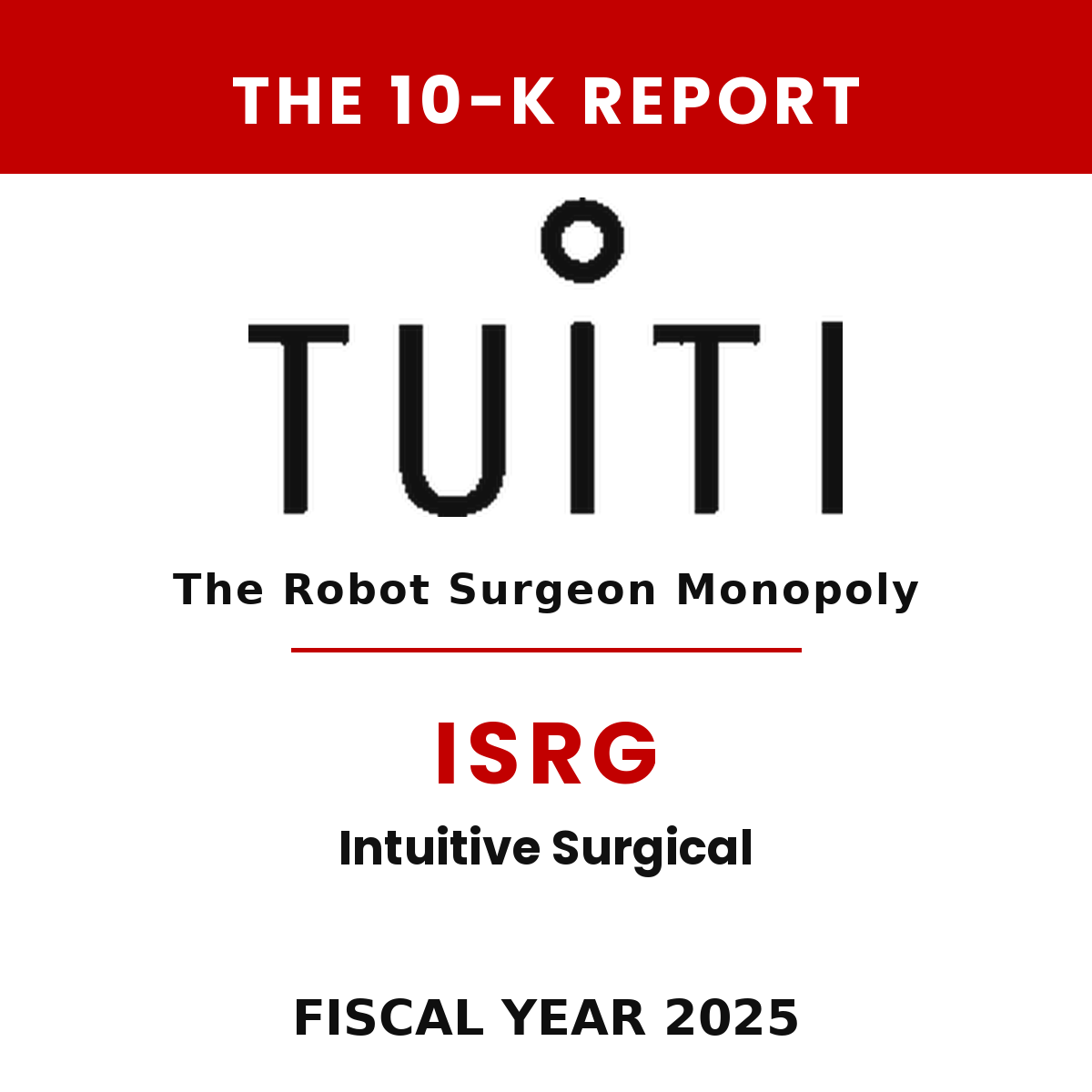 Intuitive Surgical 10-K Report cover