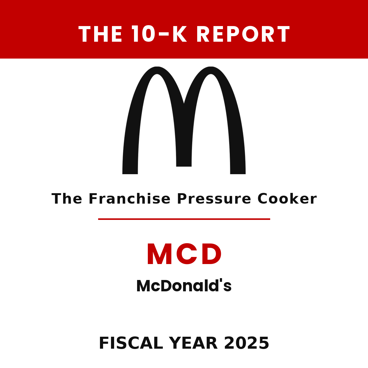 McDonald's 10-K Report cover