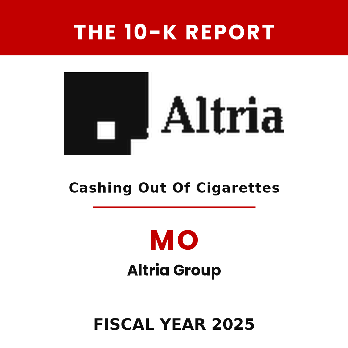 Altria 10-K Report cover