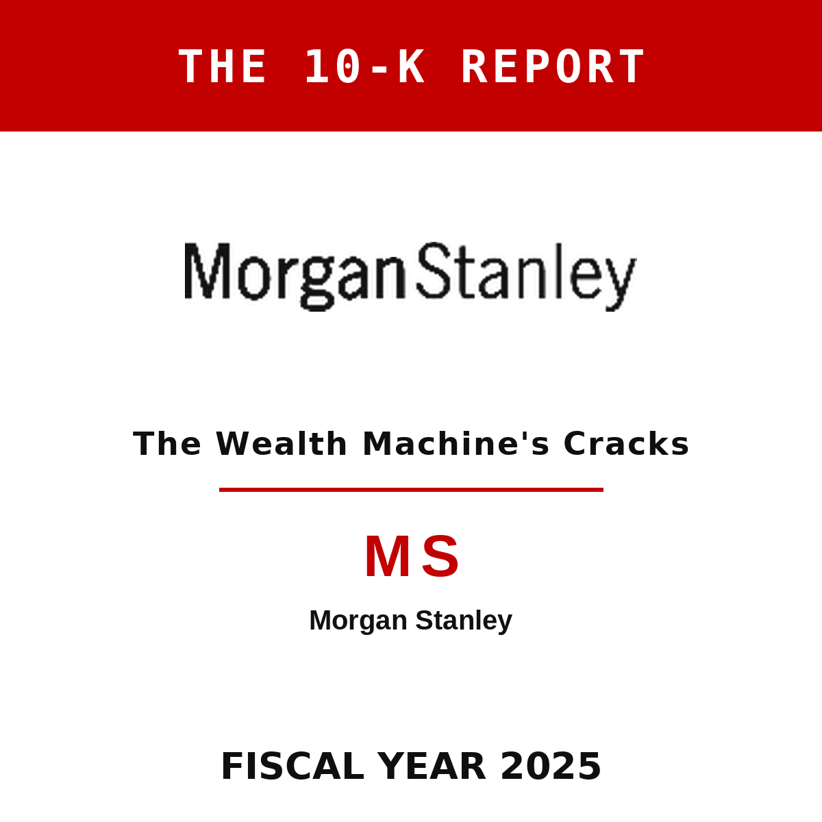 Morgan Stanley 10-K Report cover