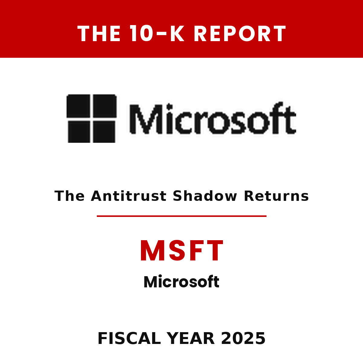 Microsoft 10-K Report cover