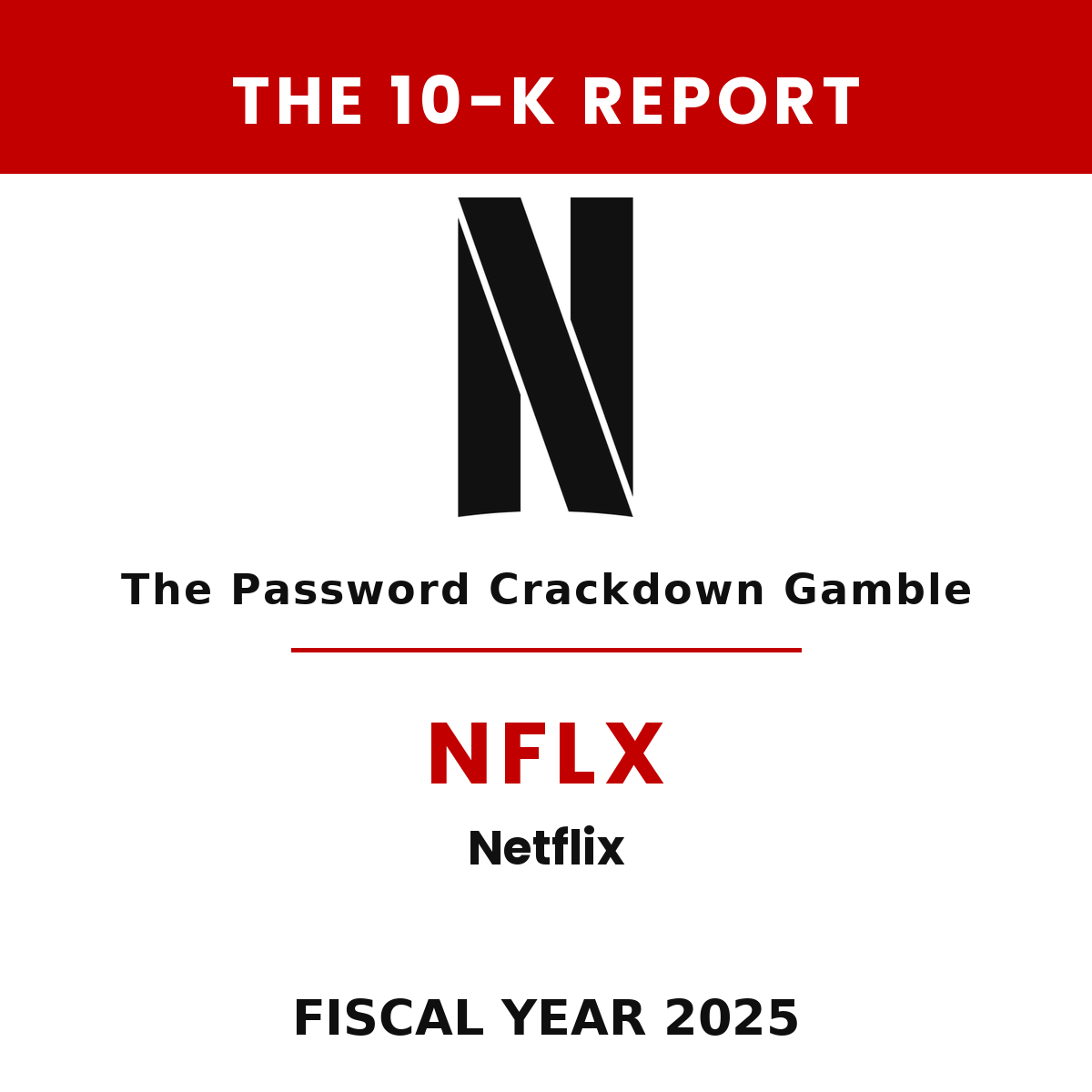 Netflix 10-K Report cover