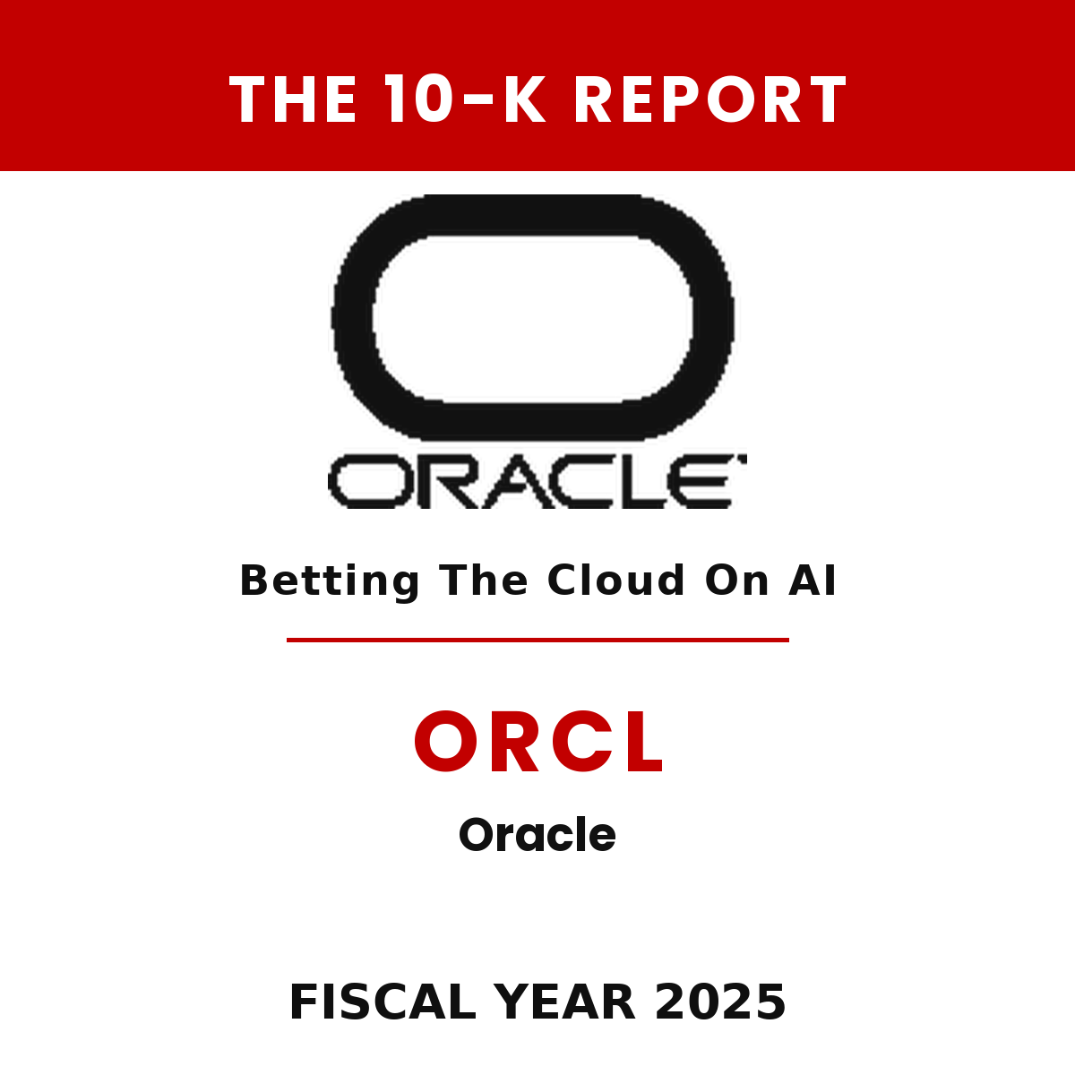 Oracle 10-K Report cover