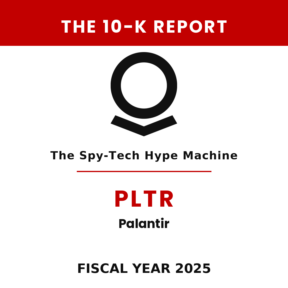 Palantir 10-K Report cover