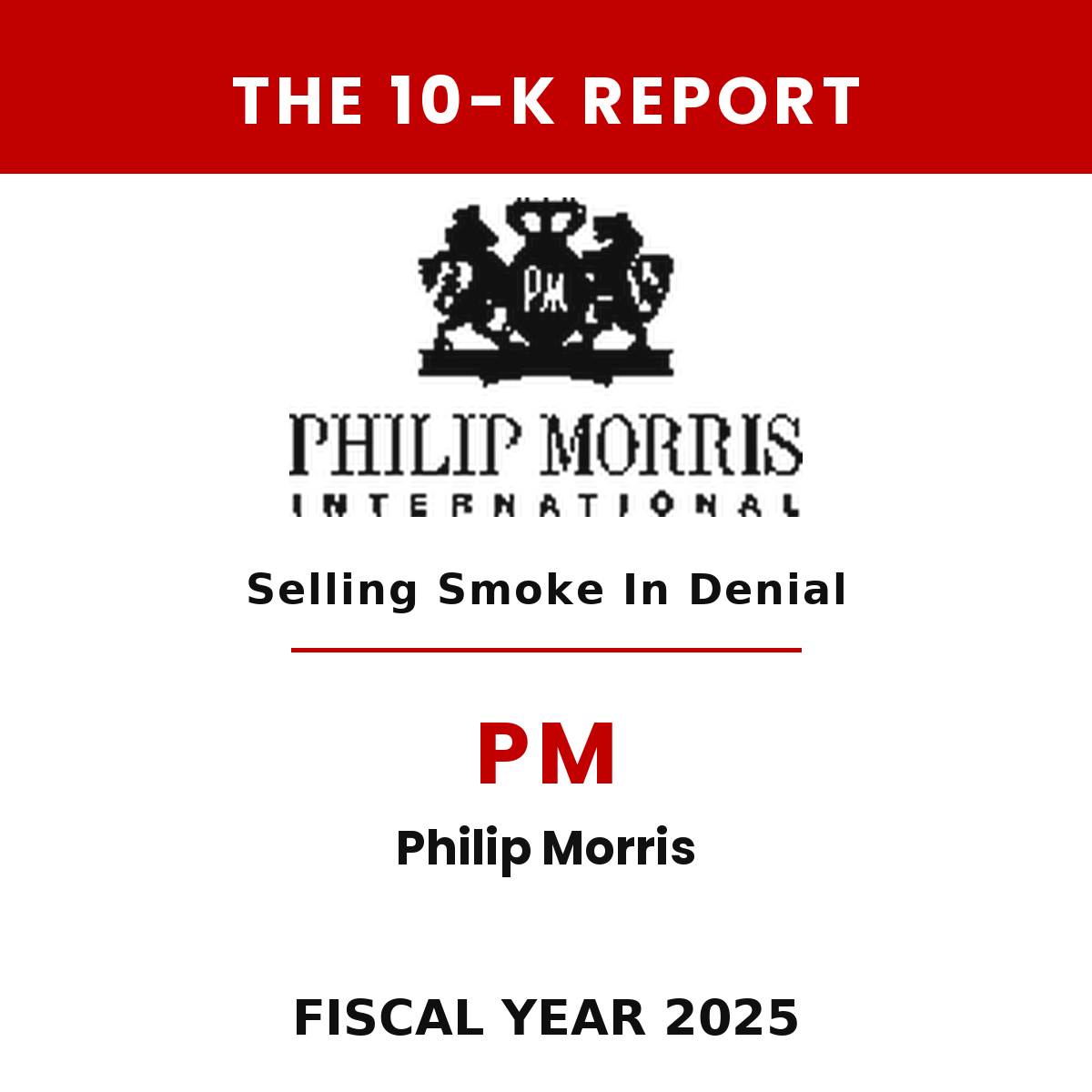 Philip Morris 10-K Report cover