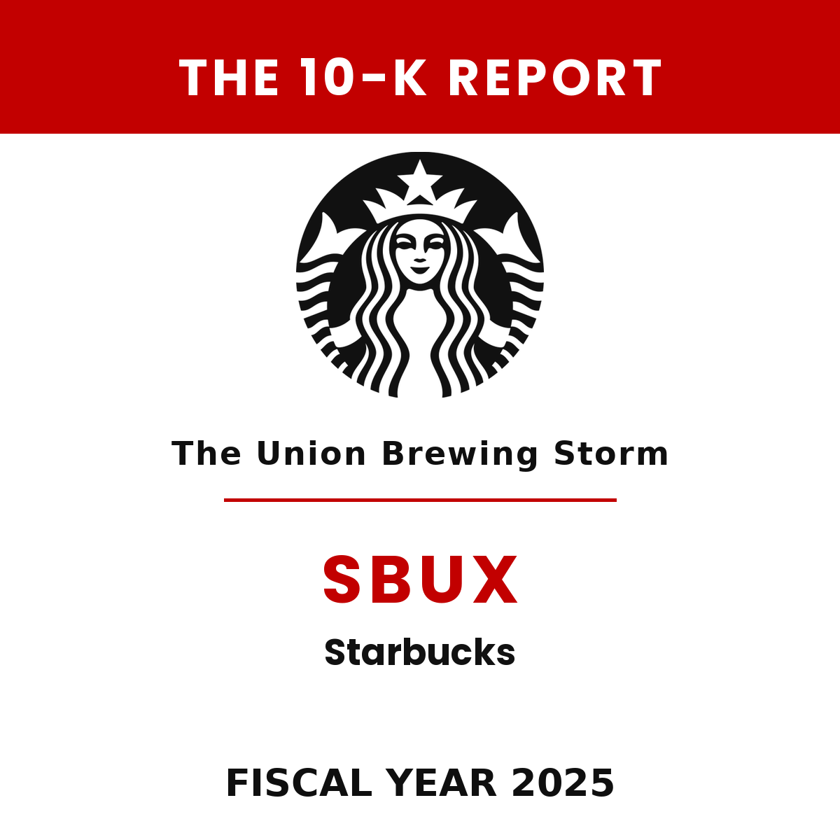 Starbucks 10-K Report cover