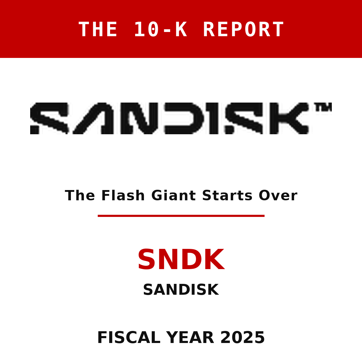 Sandisk 10-K Report cover