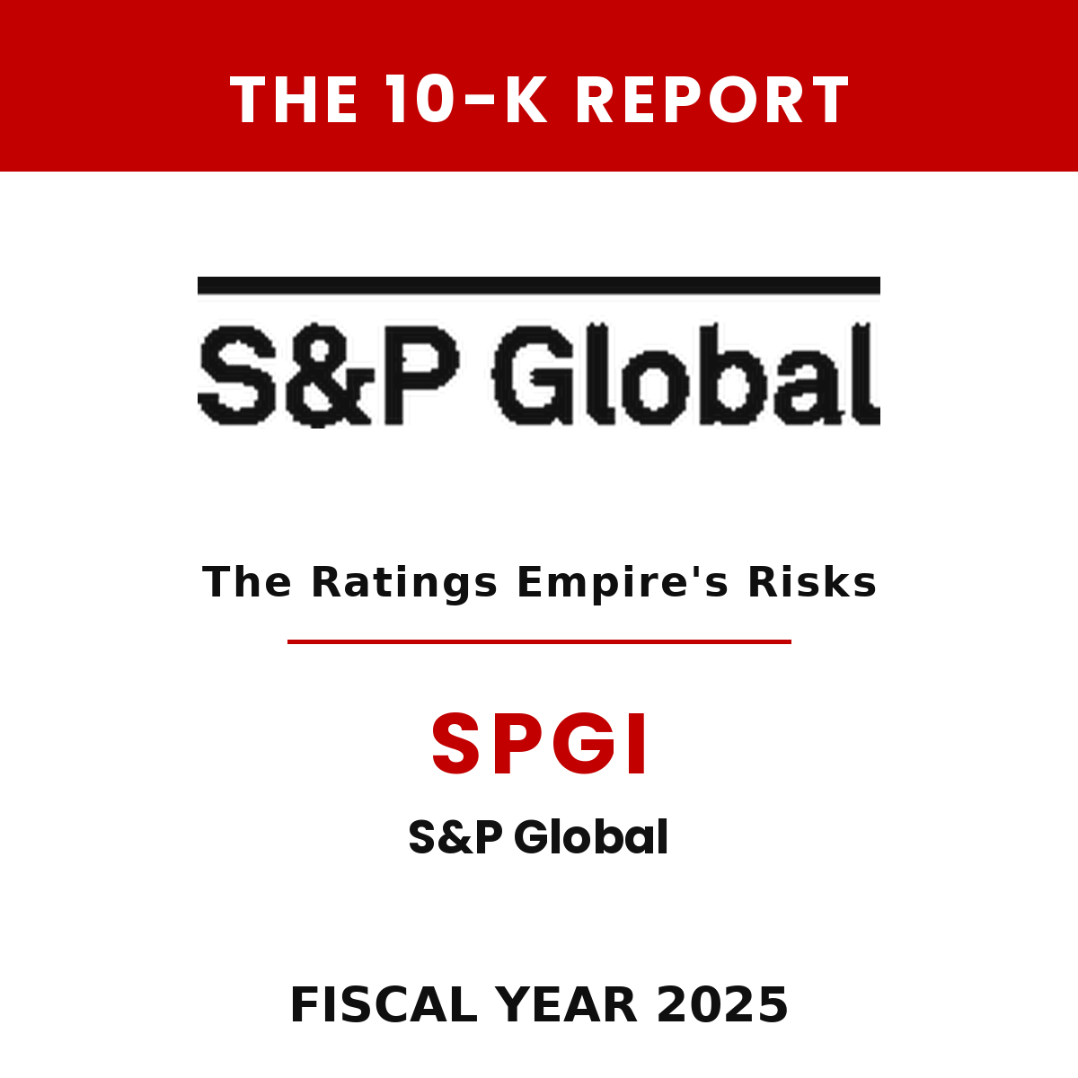 S&P Global 10-K Report cover