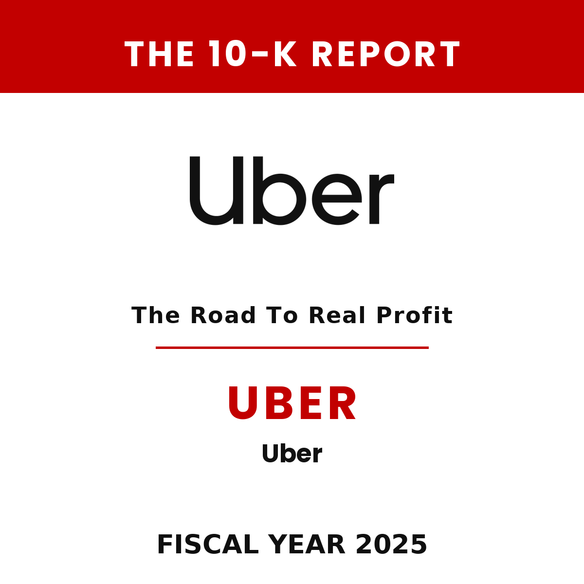 Uber 10-K Report cover