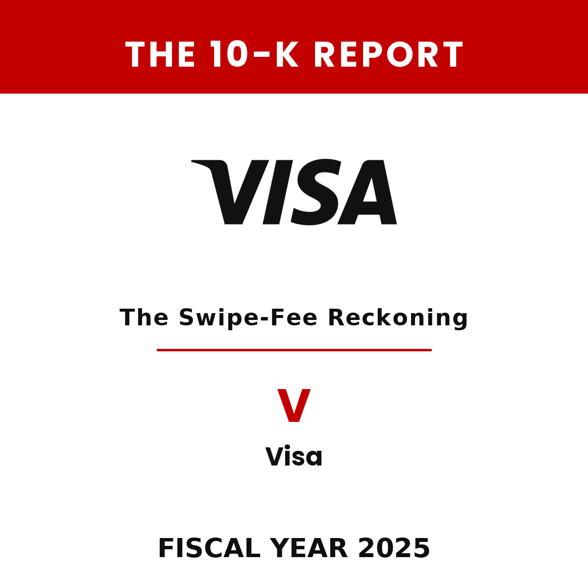 Visa 10-K Report cover