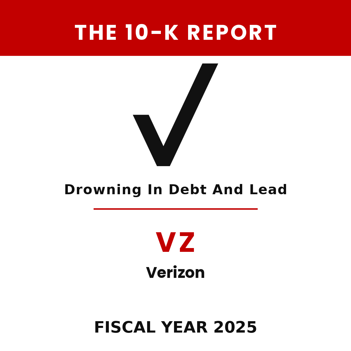 Verizon 10-K Report cover
