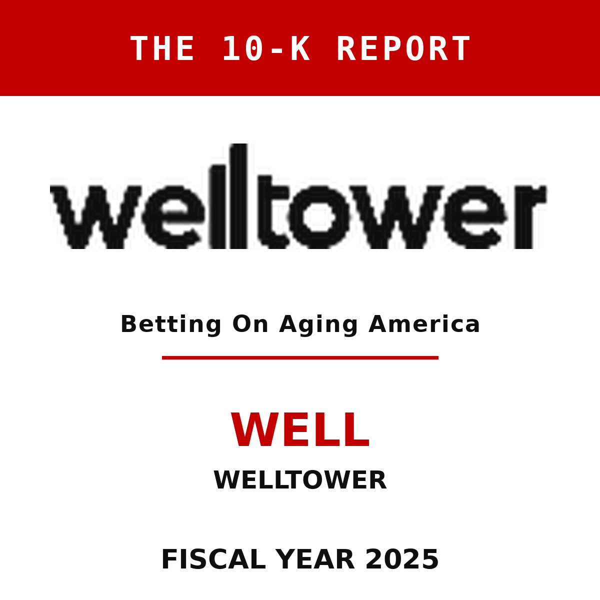 Welltower 10-K Report cover